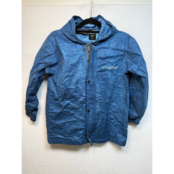 Frogg Toggs Polly Woggs Youth Blue Rain Jacket - M - Picture 1 of 4